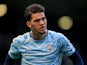Manchester City keeper Ederson in action on October 28, 2017