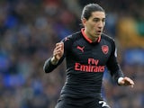 Hector Bellerin in action during the Premier League game between Everton and Arsenal on October 22, 2017