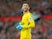 Hugo Lloris looks to the heavens during the Premier League game between Manchester United and Tottenham Hotspur on October 28, 2017