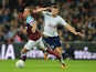 Mark Noble and Eric Dier in action during the EFL Cup game between Tottenham Hotspur and West Ham United on October 25, 2017