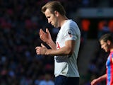 Harry Kane in action during the Premier League game between Tottenham Hotspur and Crystal Palace on November 5, 2017