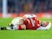 Jack Wilshere goes down injured during the Europa League group game between Arsenal and Red Star Belgrade on November 2, 2017