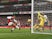 Alexis Sanchez fires in the second during the Premier League game between Arsenal and Tottenham Hotspur on November 18, 2017