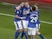 Gylfi Sigurdsson celebrates with teammates after scoring during the Premier League game between Southampton and Everton on November 26, 2017