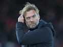 Dishevelled Reds boss Jurgen Klopp watches on during the Premier League game between Liverpool and Chelsea on November 25, 2017