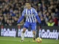 Brighton & Hove Albion midfielder Anthony Knockaert in action during his side's Premier League clash with Crystal Palace at the Amex Stadium on November 28, 2017