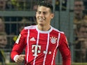 James Rodriguez in action for Bayern Munich on November 4, 2017