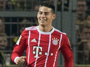Team News: Rodriguez named on Bayern bench