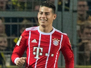 James Rodriguez in action for Bayern Munich on November 4, 2017