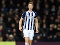 West Bromwich Albion defender Jonny Evans in action during his side's Premier League clash with Newcastle United at The Hawthorns on November 28, 2017