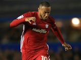 Kenneth Zohore in action for Cardiff City in September 2017