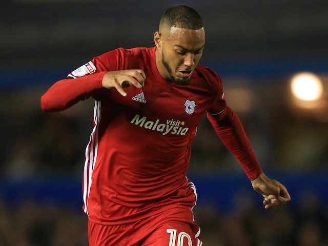 Kenneth Zohore in action for Cardiff City in September 2017