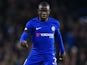 N'Golo Kante in action during the Premier League game between Chelsea and Swansea City on November 29, 2017