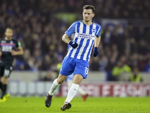 Brighton & Hove Albion midfielder Pascal Gross in action during his side's Premier League clash with Crystal Palace at the Amex Stadium on November 28, 2017
