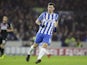 Brighton & Hove Albion midfielder Pascal Gross in action during his side's Premier League clash with Crystal Palace at the Amex Stadium on November 28, 2017