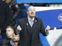 Rafael Benitez gives instructions during the Premier League game between Chelsea and Newcastle United on December 2, 2017