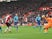 Charlie Austin scores the opener during the Premier League game between Southampton and Arsenal on December 10, 2017