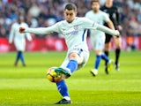Eden Hazard in action during the Premier League game between West Ham United and Chelsea on December 9, 2017