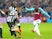 West Ham United's Arthur Masuaku shoots past Newcastle United players in the Premier League on December 23, 2017