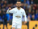Leon Britton in action for Swansea City in April 2016