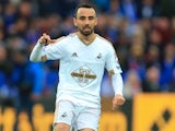 Leon Britton in action for Swansea City in April 2016
