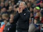 Swansea City caretaker manager Alan Curtis watches on during his side's Premier League clash with Bournemouth at the Liberty Stadium on December 31, 2016