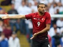 Cenk Tosun in action for Turkey against England in June 2016