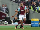 Dimitri Payet of West Ham United during the Premier League match against Southampton on September 25,  2016