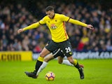 Watford midfielder Etienne Capoue in action during the Premier League clash with Tottenham Hotspur at Vicarage Road on January 1, 2017