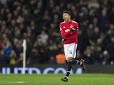 Jesse Lingard celebrates pulling one back during the Premier League game between Manchester United and Burnley on December 26, 2017