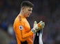 Nick Pope in action during the Premier League game between Huddersfield Town and Burnley on December 30, 2017
