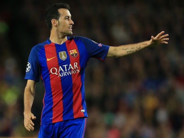Sergio Busquets in action for Barcelona in October 2016