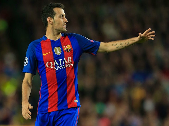 Sergio Busquets in action for Barcelona in October 2016