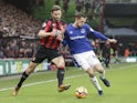 Simon Francis and Gylfi Sigurdsson in action during the Premier League game between Bournemouth and Everton on December 30, 2017