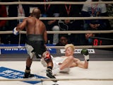 Floyd Mayweather knocks down Tenshin Nasukawa on December 31, 2018