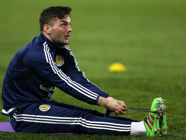 Tony Watt during a Scotland training session in March 2016