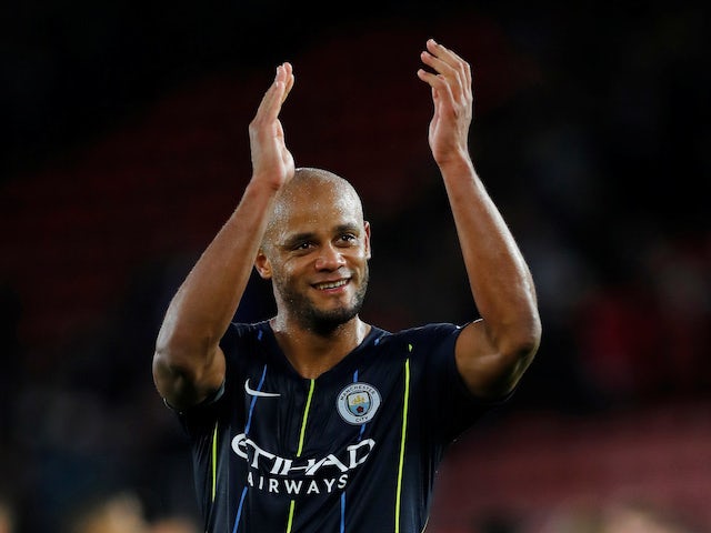 Vincent Kompany in action for Manchester City on December 30, 2018