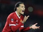 Virgil van Dijk in action for the Reds during the FA Cup game between Liverpool and Everton on January 5, 2018