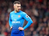 Aaron Ramsey models his new haircut during the Premier League game between Bournemouth and Arsenal on January 14, 2018