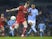 Raheem Sterling in action with Aden Flint during the EFL Cup game between Manchester City and Bristol City on January 9, 2018