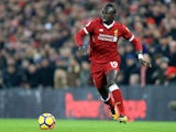 Sadio Mane in action during the Premier League game between Liverpool and Manchester City on January 14, 2018