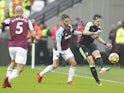 Manuel Lanzini and Charlie Daniels in action during the Premier League game between West Ham United and Bournemouth on January 20, 2018