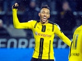 Pierre-Emerick Aubameyang in action for Borussia Dortmund in February 2017
