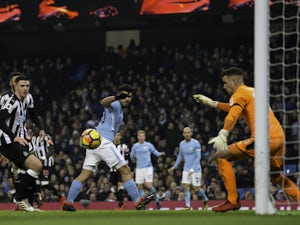Aguero hat-trick downs Newcastle