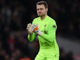 Simon Mignolet in action for Liverpool in December 2017