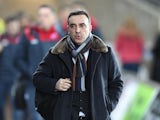Carlos Carvalhal arrives for the Premier League game between Swansea City and Liverpool on January 22, 2018