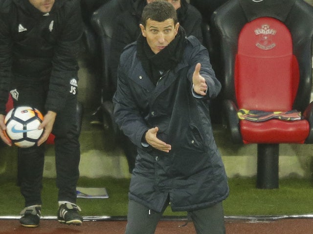 Hornets manager Javi Gracia gives orders during the FA Cup game between Southampton and Watford on January 27, 2018