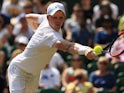 Kyle Edmund in action at Wimbledon on July 6, 2017