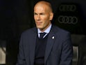 Zinedine Zidane watches on during the Copa del Rey game between Real Madrid and Leganes on January 24, 2018