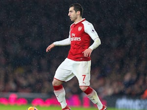 Henrikh Mkhitaryan in action during the Premier League game between Arsenal and Everton on February 3, 2018
